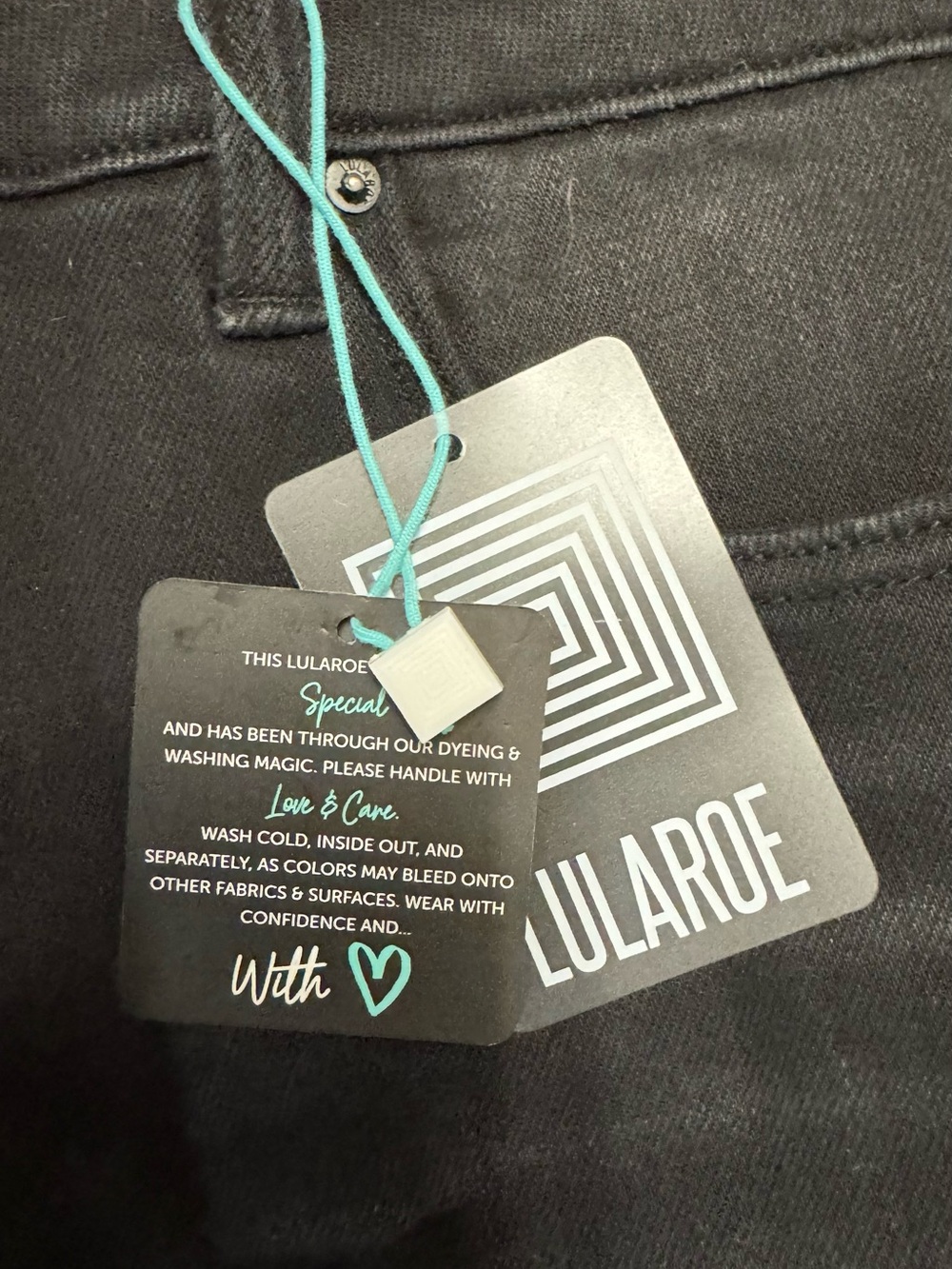 LuLaRoe Women’s Size 32 Black Magic Waistband Boyfriend Denim Stretch Jeans - Picture 2 of 4
